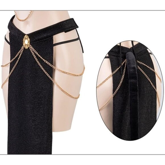 Sexy Cosplay Lingerie Cat Egyptian Cleopatra Costume Princess Leia  Outfit Dress - Picture 5 of 6